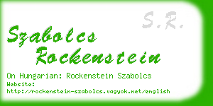 szabolcs rockenstein business card